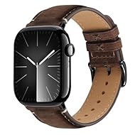 対応機種とサイズ: 本革製ベルトは、Apple Watch Series 11/10（42mm/46mm）、Series 9/8/7（41mm/45mm）、Series 6/5/4/SE3/SE2/SE（40mm/44mm）、Series 3/2/1（38mm/42mm）、Ultra 3/2/1（49mm）に対応しています。 装着可能な腕周り：約3.7インチ（90mm）から7.1インチ（180mm）までの腕周りにフィット。調整用の複数の穴があいており、ほとんどの方に快適にお使いいただけます。 高...