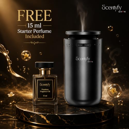 Image of SCENTYFY by STARQ Pulse Smart Air Scent Diffuser, Waterless Aroma Machine with Cold Atomization, Ultra Quiet No-Heat Technology for Home, Office, Gym & Hotel with 15ml Starter Perfume
