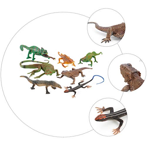 NUOBESTY 1 Conjunto de Lagarto de Borracha Brinquedos de Animais Artificiais Lagarto Banheira Réptil