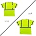 VENDACE Hi Vis Reflective Shirts for Men Class 3 High Visibility Safety Construction Work T Shirt Short Sleeve(Yellow,L)