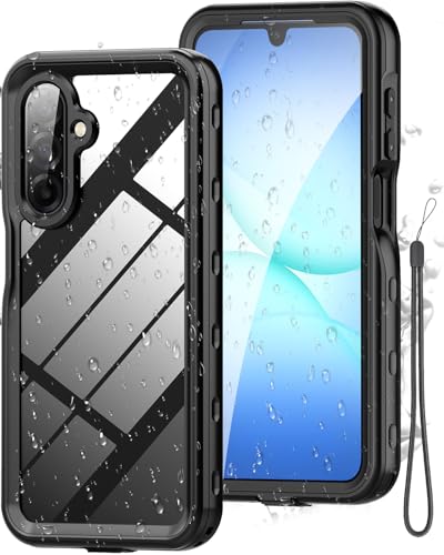 Miimall Funda impermeable para Samsung Galaxy A17 5G, IP68 bajo el agua, protector de pantalla integrado, grado militar, cuerpo completo, a prueba de golpes, polvo, nieve, antideslizante, resistente