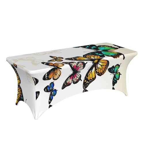 Nappe de table extensible à imprimé papillon pour décoration de mariage - 4