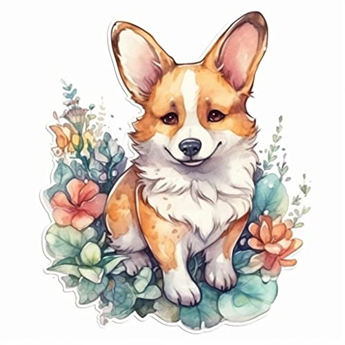 Image of Yoonek Graphics Welsh Corgi Welsh Corgi Dog Vinyl Decal Sticker for Car, Laptop, Tumbler, More. #009948-6