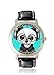 Produktbild Niedliche Panda-Armbanduhr mit Kopfhörern, dünn, dünn, minimalistisch, für Herren, modisch, wasserdicht, analoges Kleid, Lederarmband, Geschenk