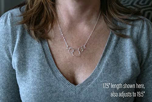 Efytal Cool Gifts For 50 Year Old Woman, Sterling Silver 5 Circle Necklace, 50Th Birthday Gifts For Women, Gifts For 50 Year Old Woman Friends, 50Th Birthday Decorations, 50Th Birthday Gift Ideas #TOP3