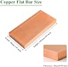 Barra plana de cobre 3/8"x 2"x 4" de largo (1 pieza, 10 * 50 * 102mm) | Barra colectora plana de cobre puro C110 99.98% para conexión de baterías, manualidades DIY, reparaciones y electrochapado 4