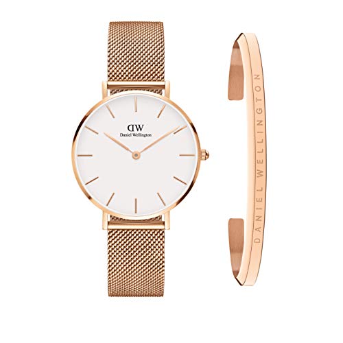 Daniel Wellington Gift Set, Petite Melrose 32mm Rose Gold Watch with Classic Bracelet, Size Small