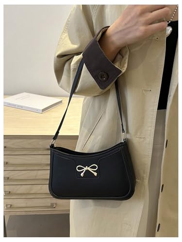 Women's Bow Knot Shoulder Bag Lightweight Top Handle Handbag Elegant Cross Body Bags4