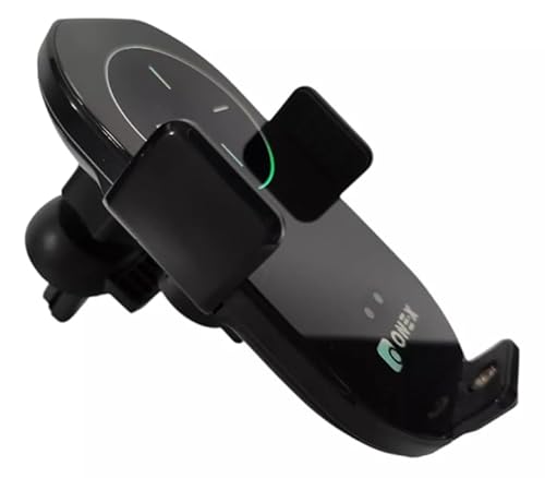 Suporte Veicular Wireless para Smartphone com Carregamento Rápido, Base Ajustável, Preto