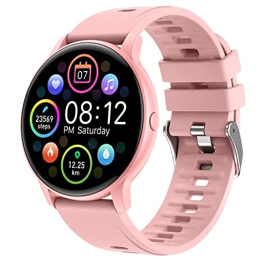 Smartwatch Mujer, 1.3''Reloj Inteligente Mujer Hombre Impermeable IP68, 24 Modos Deporte Pulsera Actividad Inteligente Pulsómetro Monitor de Sueño Podómetro Cronómetros Calorías para Android iOS Rosa