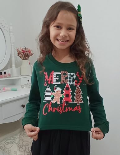 Image of Arshiner Girls Crop Tops Kids Long Sleeve Pullover Sweatshirts Girls Cropped Crewneck Sweatshirt for Teen Girl