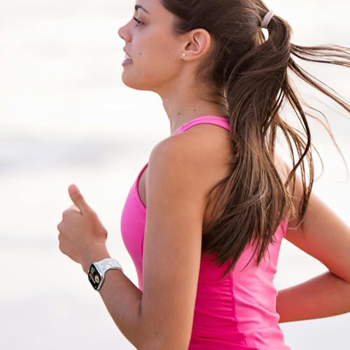 ZPIJOO 花柄刻印 Apple Watch用シリコンバンド 2パック