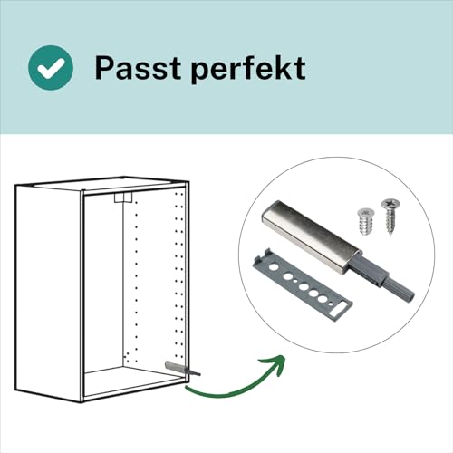 Drucktüröffner passend als Ersatzteil für IKEA UTRUSTA METOD Schrank Push to Open Schranktür Türdämpfer (2 Stück)