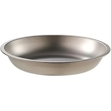 19.3cm Titanium Plate 600ml Dish for Camping, Cooking, Sharing Meals Lightweight 81g Rust-Proof & Durable Outdoor Cookware RT096T