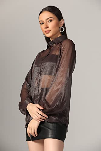 Image of GRECIILOOKS Shirt for Women | Women Shirt | Long Shirt for Women | Shirt Tops for Women | Oversized Shirt for Women