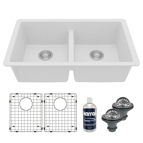 Karran QU-810 32-Inch 50/50 Sink Kit