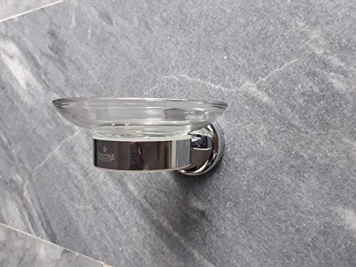 Pakfiaz Bathroom Accessories Brass Wall Mounted Stainless Soap Holder, Soap Dish Holder Soap Dispenser for Bathroom Kitchen Shower Steel Stainless Finishing