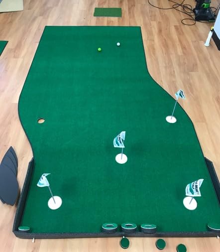 Big Moss Golf The Natural V2 6' X 10' Practice Putting Chipping Green with 5 Cups