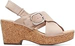 Clarks womens Giselle Dove Wedge Sandal