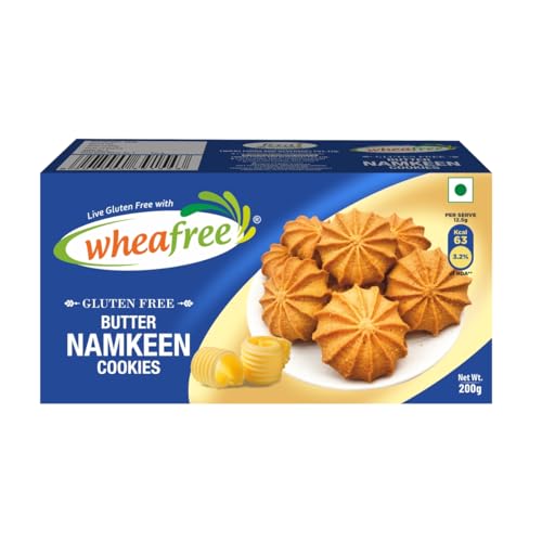 Image of Wheafree Gluten Free Butter Namkeen Cookies (200g Pack) | No Maida | Tasty, Crunchy and Flavoured Cookies | Best Tea Time Snacks |