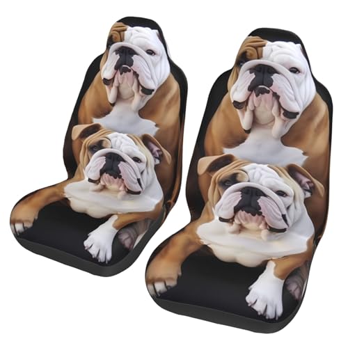 Housse de siège de voiture bouledogue anglais pour trajets quotidiens