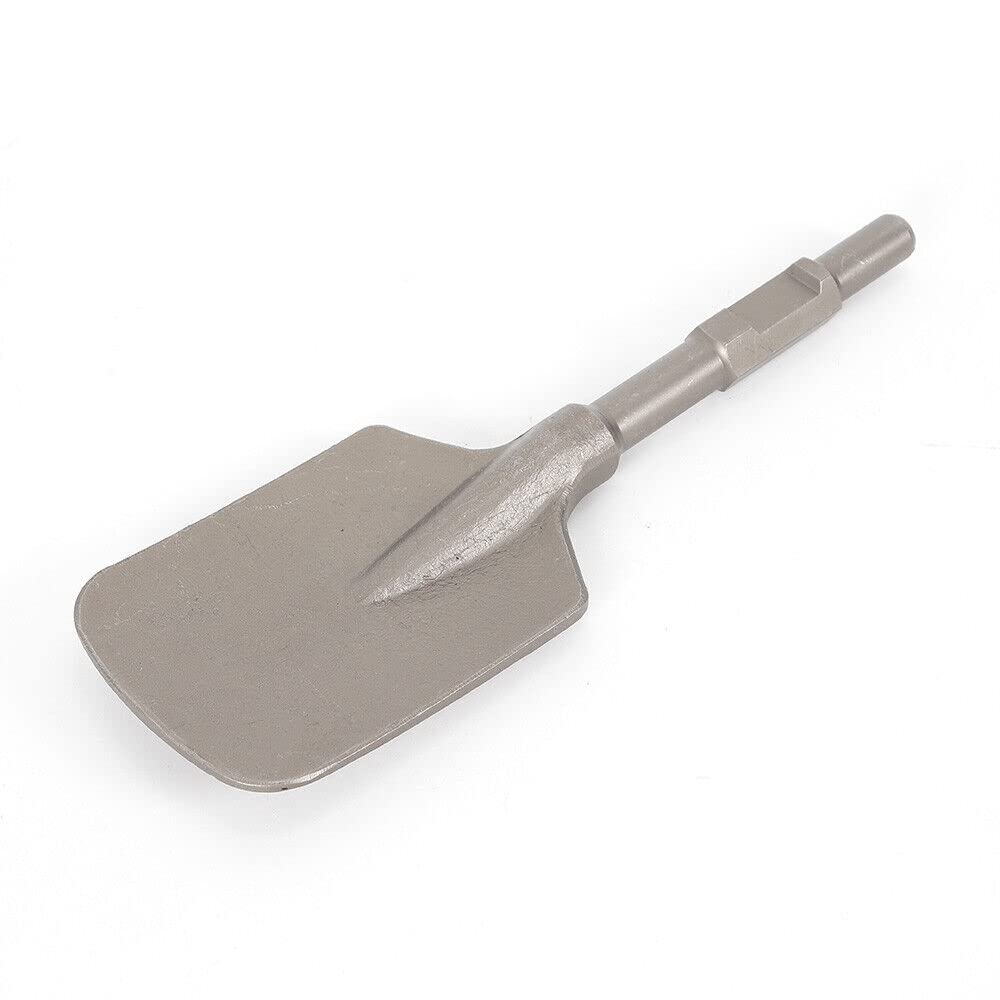 Cincel de pala, martillo de demolición, cincel ancho, pala de arcilla, cincel para martillo de demolición, cincel para asfalto, cincel hexagonal, demolición de hormigón y mampostería, con maletín de