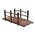 5 ft Wooden Bridges for Outdoors, Foot Bridge, Landscape Bridge Stable and Durable Load Capacity 500lbs Indoor and Outdoor Use Wooden Garden Bridge for Backyard Garden Decor Carbonized Color