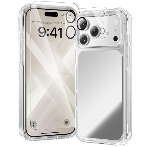 toushion 3 in 1 for Mirror iPhone 17 Pro Max Case