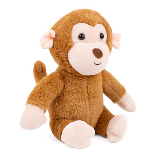 Image of Mirada Cute Brown Monkey Soft Toy | Supersoft Stuffed Animal Plush for Kids & Girls | Soft Toys for Kids, Stuffed Animals, Animal Soft Toys, Cuddle Toy, Baby Gift, Gift Item, Room Decor Plush | 23cm