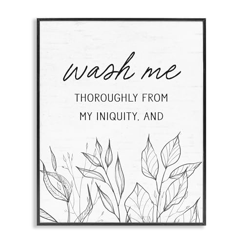 Wash Me Thoroughly cadre de décoration murale 35,6 x 27,9 cm pour maison