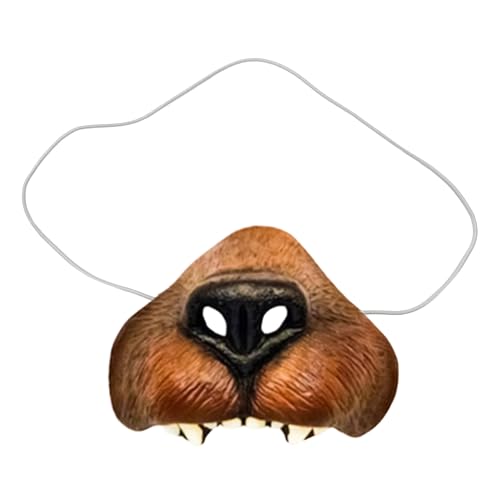 Bear Nose | Brown Bear Nose | Bears Costume Noses | Animal Snout Mask | Dress Up Teddy Bears Noses | Animal Snout Costume | Elastic Strap | Brown and Black