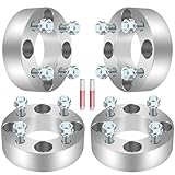 GDSMOTU Wheel Spacers, 4x4/4x101.6mm for EZ GO EZGO Club Car for Golf Cart SmartPartsCo, 1.5 inch Wheel Adapters & Spacers with 1/2 Studs 68.5mm Bore 4pcs Sliver