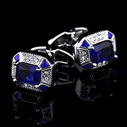 Mancuernillas Daesar cobre para hombre con zirconia azul miniatura 5