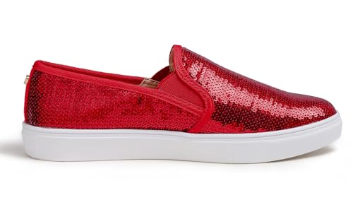 FEVERSOLE Women's Fashion Sparkle Sequin Embellished Sneaker Party Holiday Casual Shoes3