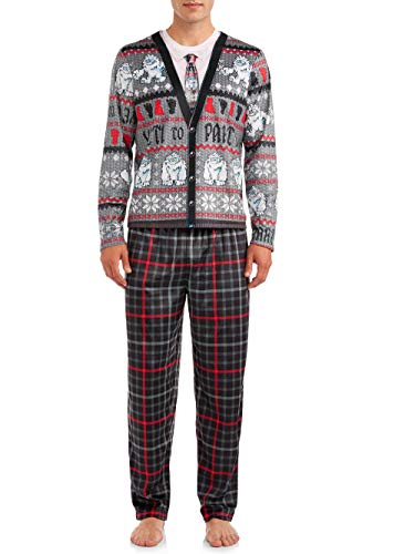 Briefly Stated Yeti to Party Men's 2 Piece Pajamas Set