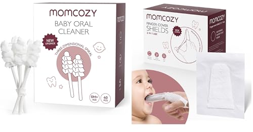 Image of Momcozy Baby Tongue Cleaner Gauze Baby Finger Toothbrush