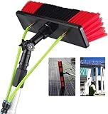 Telescopic Window Cleaning Pole with Brush - Extendable Reach for Easy Solar Panel & Photovoltaic System Maintenance, Lightweight, Durable, Perfect for High Windows