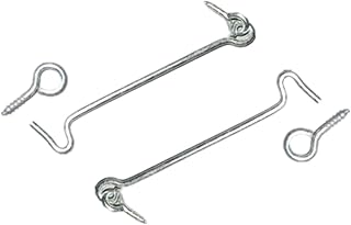 FONDOTIN Pair Stainless Steel Hooks Swivel Hooks Gate Lock Eye Hook Privacy Hook and Eye Window Brace Cabin Hook Window Hook Galvanized Hook up Window Lock Revolving Door to Rotate