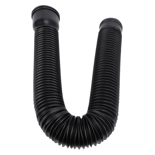 Maqulae Extensión de Bajante de Canalón de Lluvia, Extensor de Drenaje Extensible de PE Flexible, para Bajante Redondo de Villa Al Aire Libre de 20 a 59 Pulgadas (Negra)