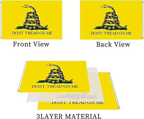 Drapeau Dont Tread On Me 12x20 cm double face en polyester robust - 3