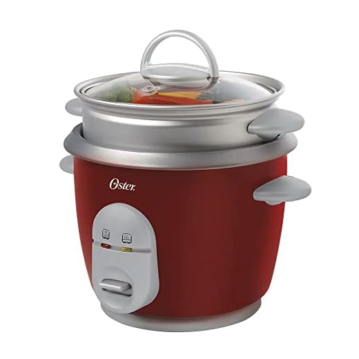 Panela Elétrica Oster, de Arroz Facile, 110V, Vermelho, 350W, CKSTRC4723