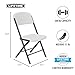 LIFETIME Folding Chairs, Classic Heavy Duty Foldable Chair Contoured for Comfort, 4-Pack, Plastic/Metal, White