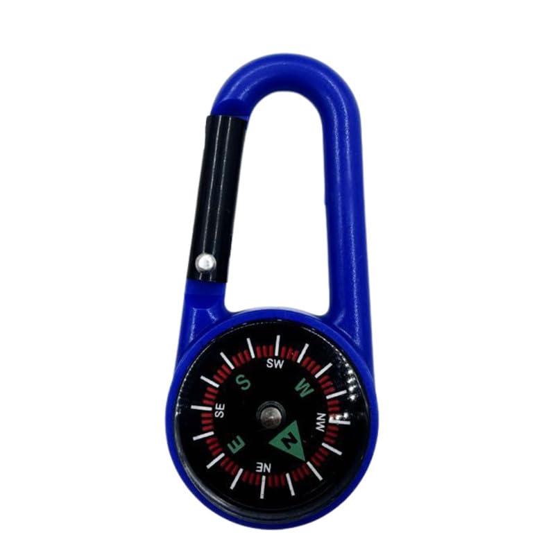 MIPPO® Multi-Function Outdoor Compass with Mountaineering Buckle | Quick-Hanging Clip Hook | Portable Liquid Suspension Compass for Trekking, Hiking