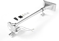 Vista 9 de HighSoar 12V Kit de bocinas de aire para camiones de 150 dB, cromadas, impermeables, con una sola trompeta universal para coche, tren, barco