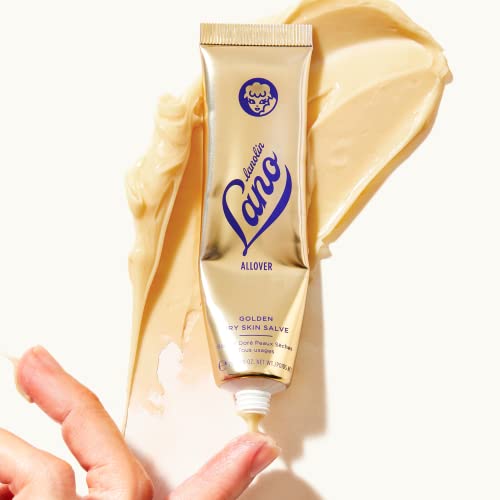 Lanolips Golden Dry Skin Salve - Lanolin Ointment With Vitamin E & Manuka Honey - Relief For Extremely Dry Skin - Healing Salve For Dry Hands, Cracked Lips, Skin Patches - Dermatologist Tested (25G) #TOP4