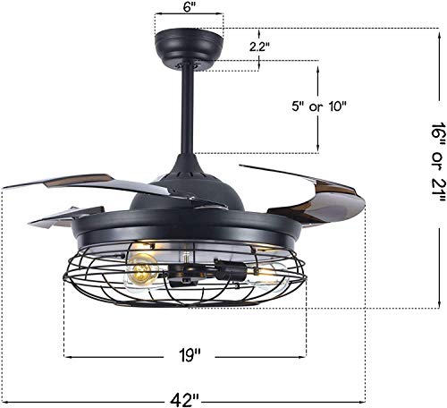 Bella-Depot-42-Inch-Black-Iron-Caged-Retractable-Ceiling-Fan-Vintage-Cage-Ceiling-Fan-Light-with-Remote-Control-3-Speed-Modern-Ceiling-Fan-Black