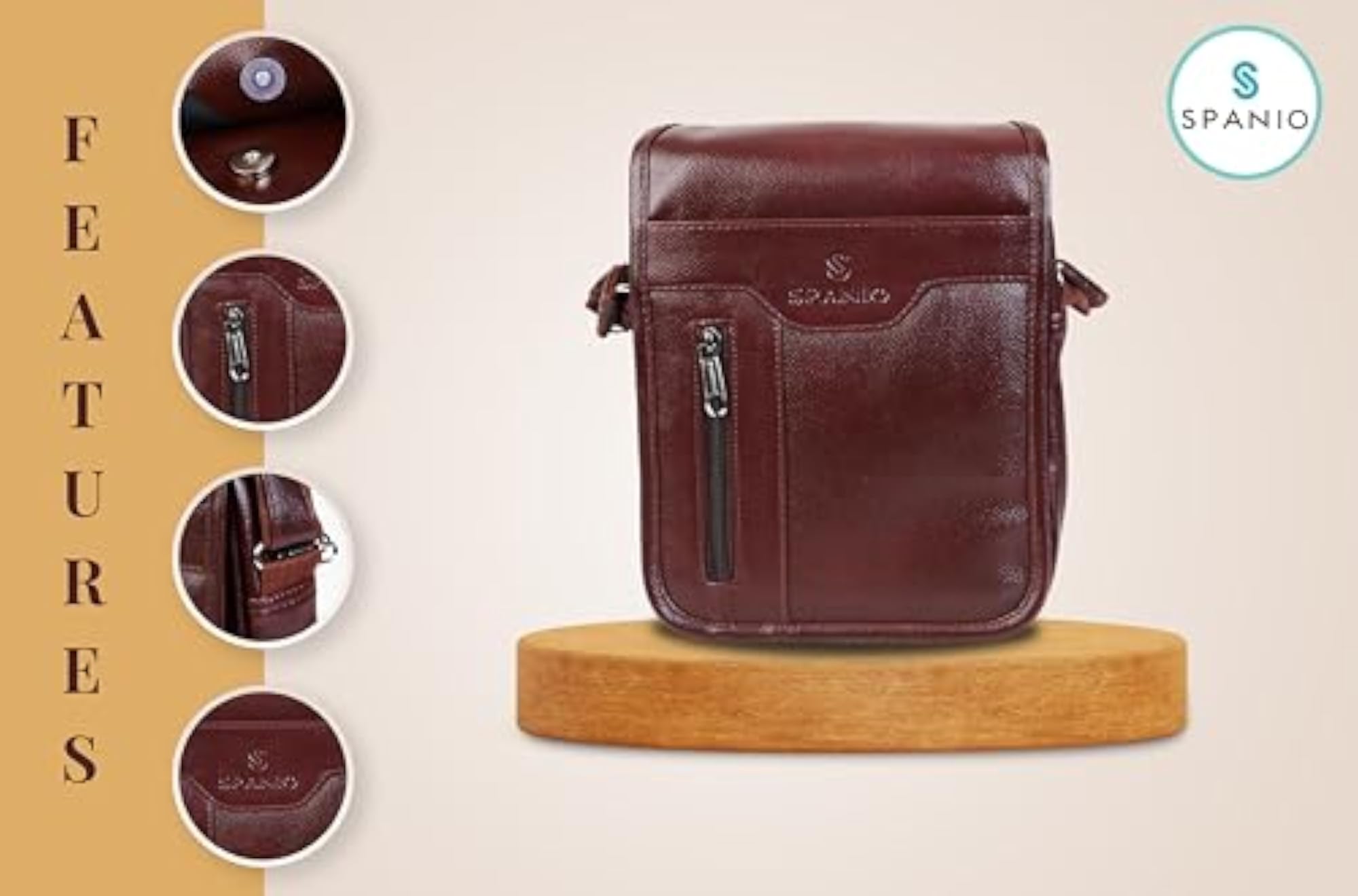 10 Inch Stylish Small PU Leather Sling Cross Body Bag