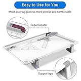 NKFOOPDU A3 Drawing Board 51X37cm Adjustable Angle System Drawing Board Art Craft Table with Parallel Motion Accessories for Students Engineers Artists and Architects - Image 6
