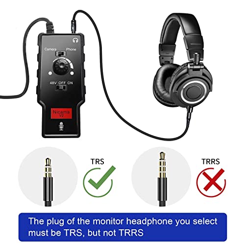 Nicama Xlr Female To 3.5Mm Trs And Trrs Adapter With Phantom Power For Shotgun Or Condenser Microphones, V2 Mic Preamp For Ipad Dslr Camera #TOP2