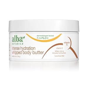 Alba Botanica Intense Hydration Whipped Body Butter, with Shea, Cocoa, and Kukui Nut Butters, 6.5 Oz (Packaging May Vary)